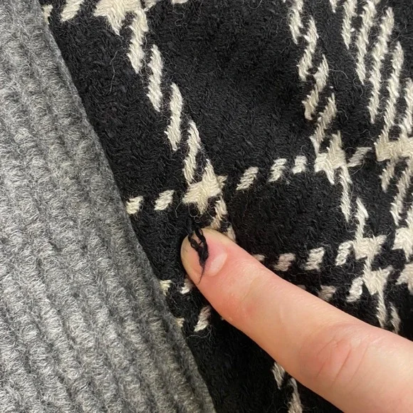 JH Collectibles Vintage 90s Plaid Wool Pencil Skirt Black Preppy Size 10 USA 781 - Picture 6 of 8